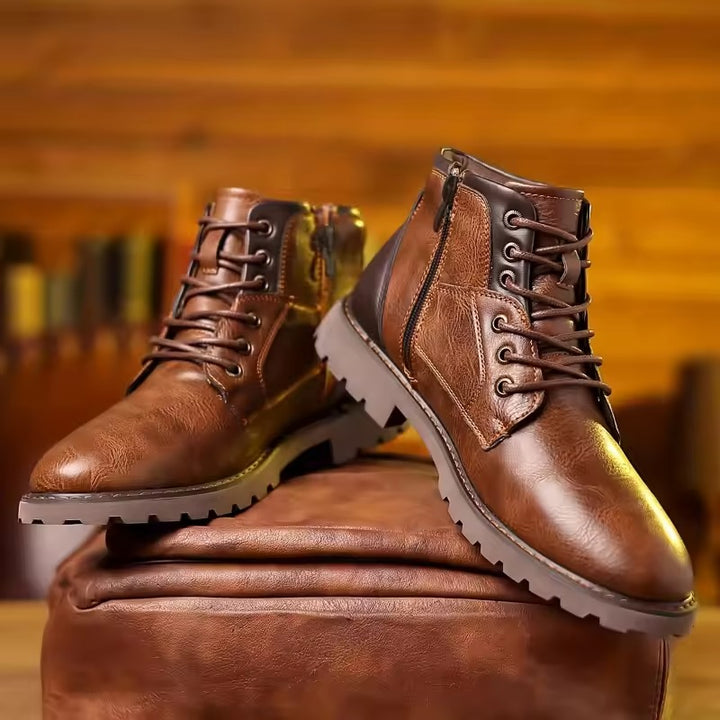 Bottine en cuir homme