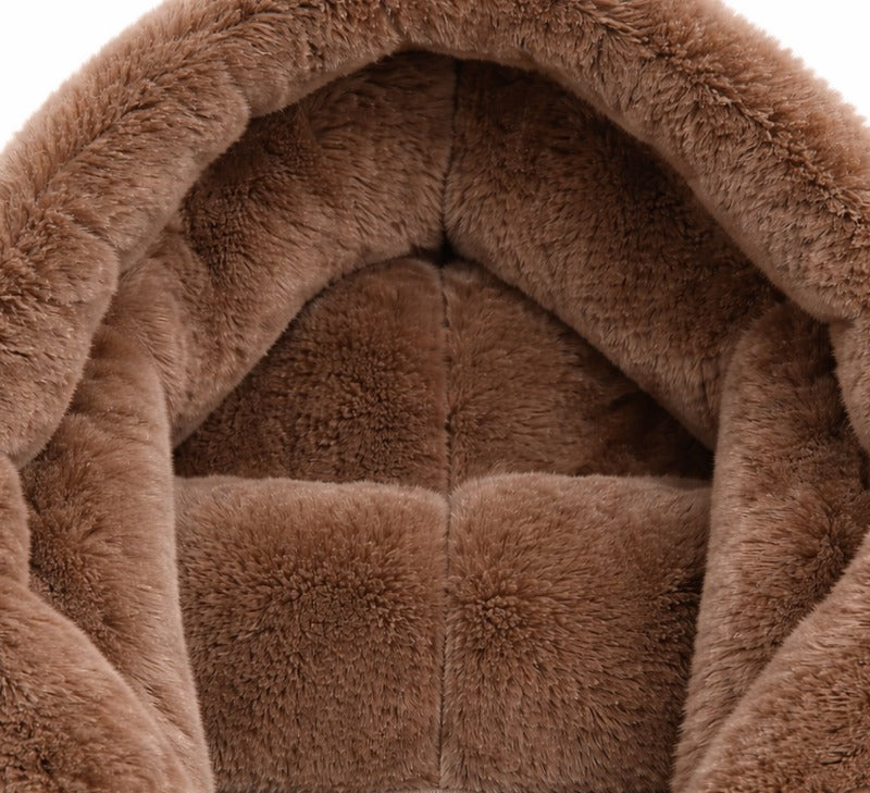 Manteau Teddy à capuche chaud