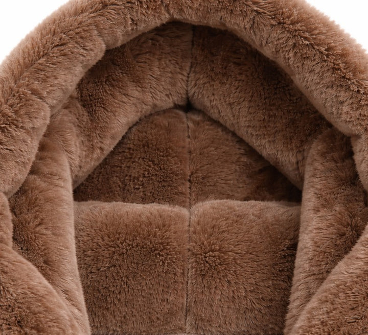 Manteau Teddy à capuche chaud