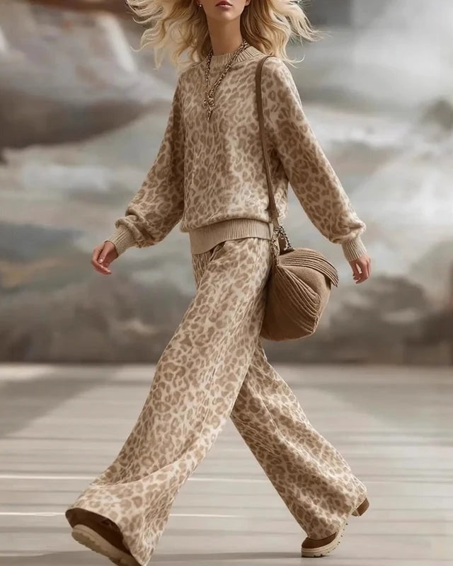 Ensemble confortable Leopard