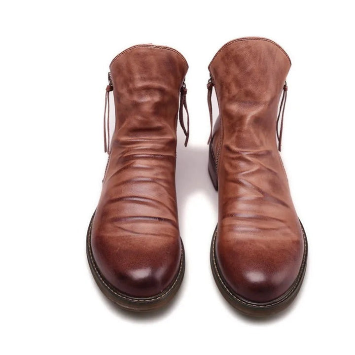 Bottines Chelsea en cuir véritable haut de gamme