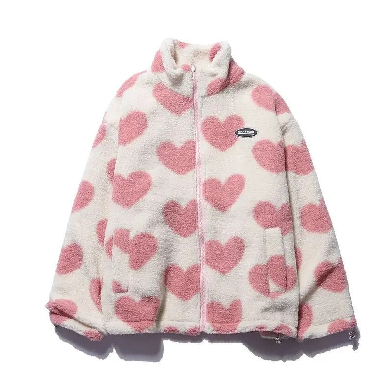 Veste réversible en forme de cœur