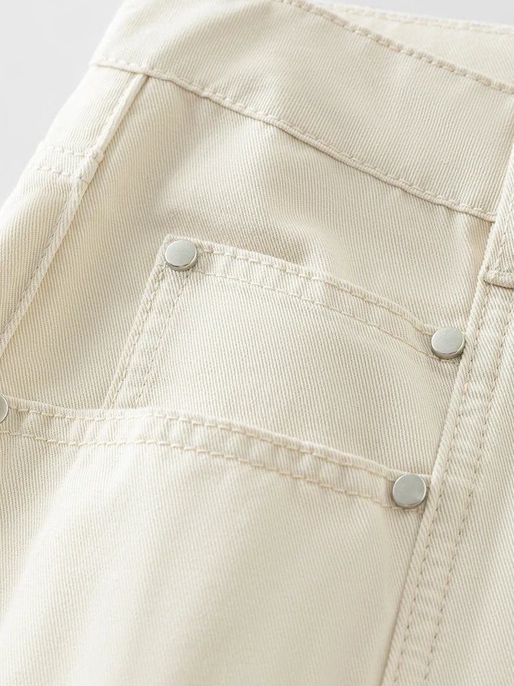 Jean large en denim de coton Isla