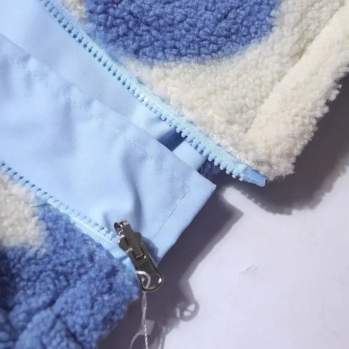 Veste réversible en forme de cœur