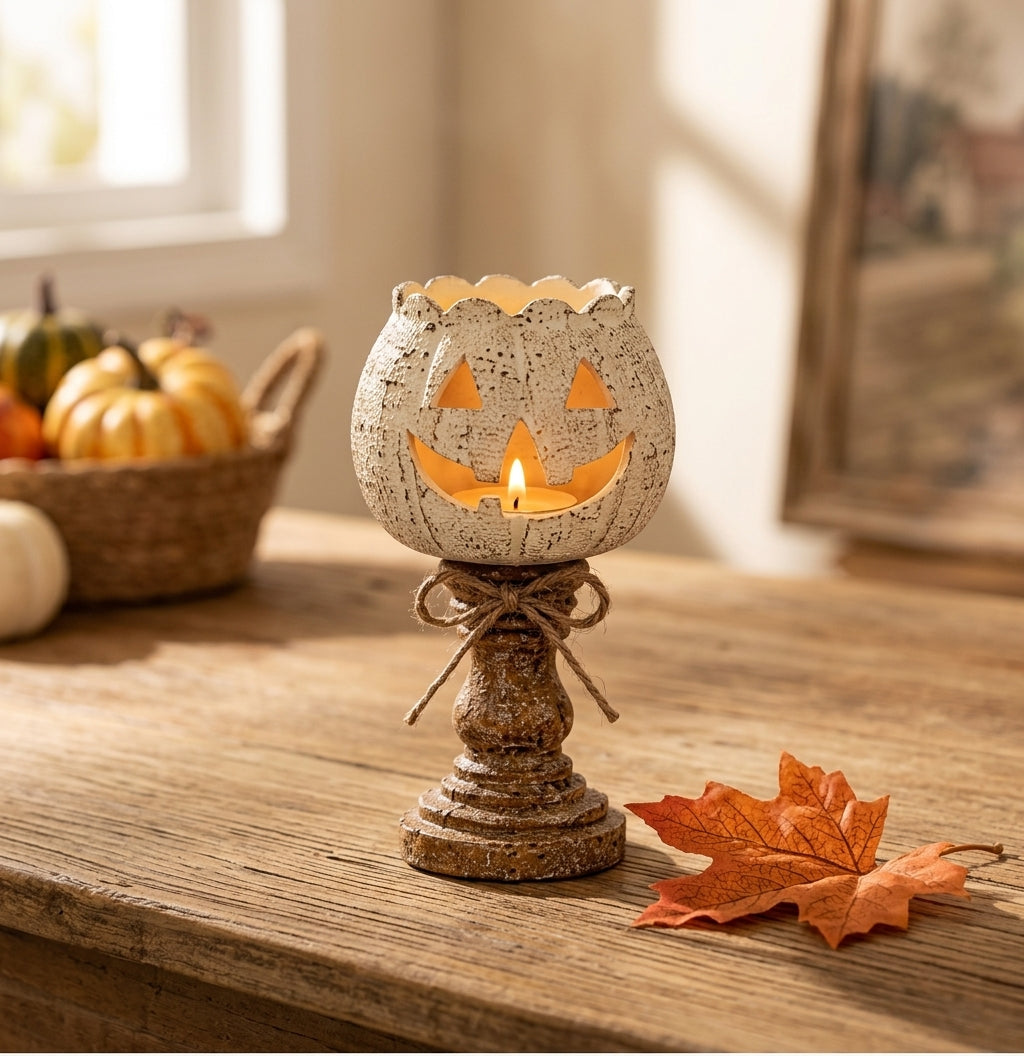 Country Pumpkin Candle Holder