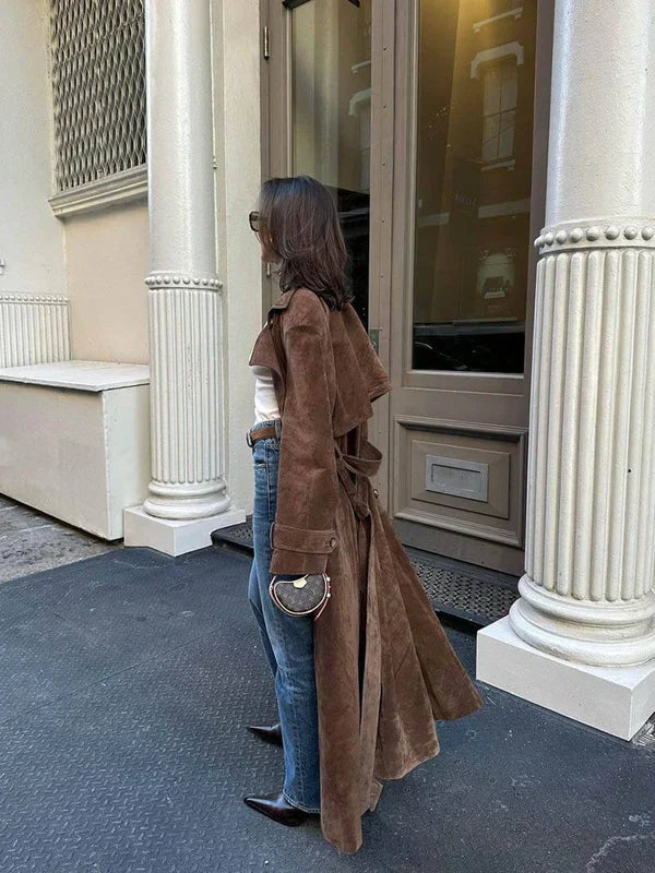 Trench-coat en daim
