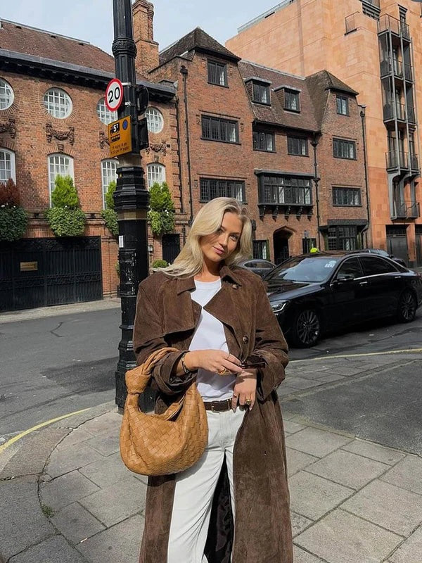 Trench-coat en daim