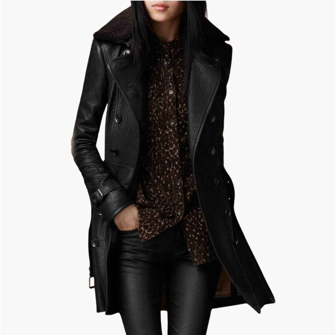 Clara | Trench-coat en cuir
