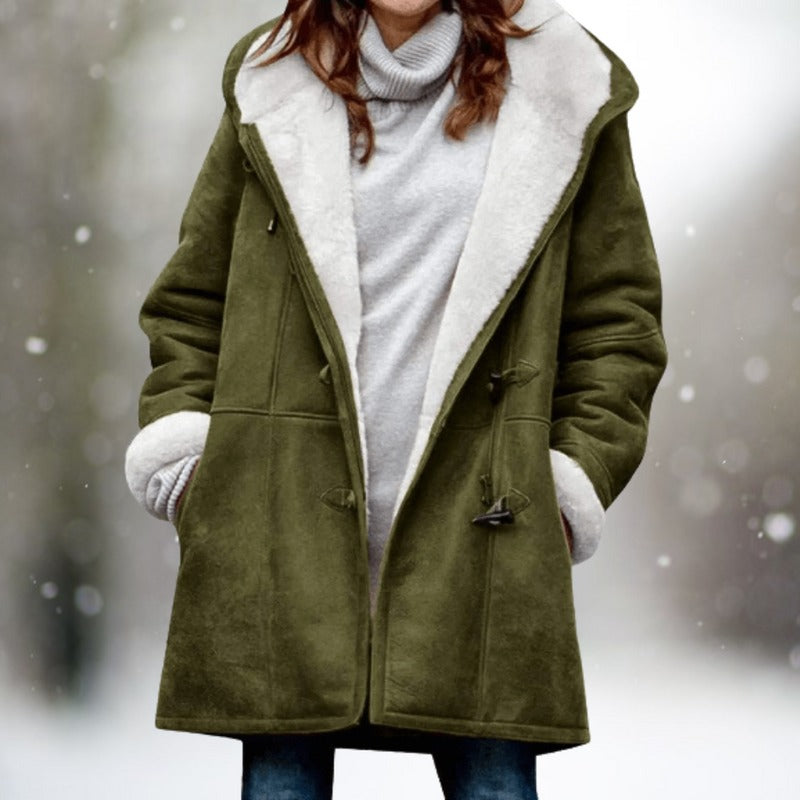 Manteau d'hiver en peau lainée