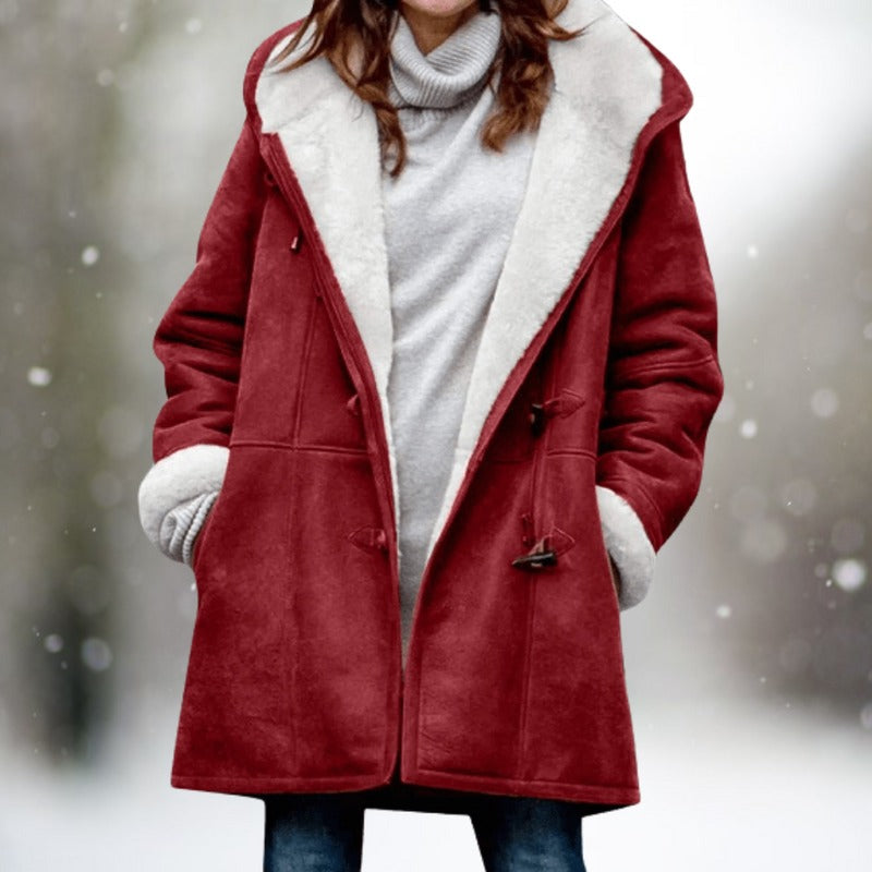 Manteau d'hiver en peau lainée