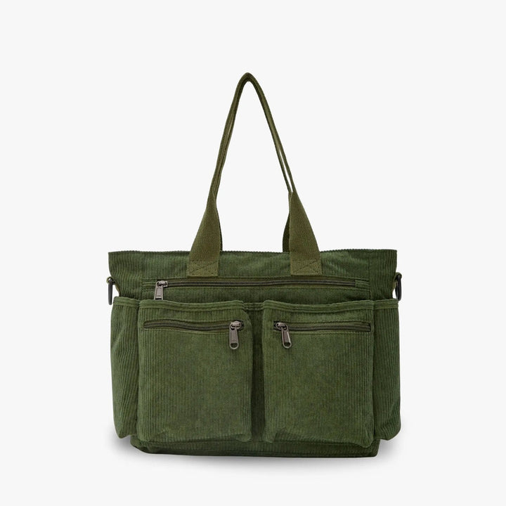 Sac cabas en velours côtelé