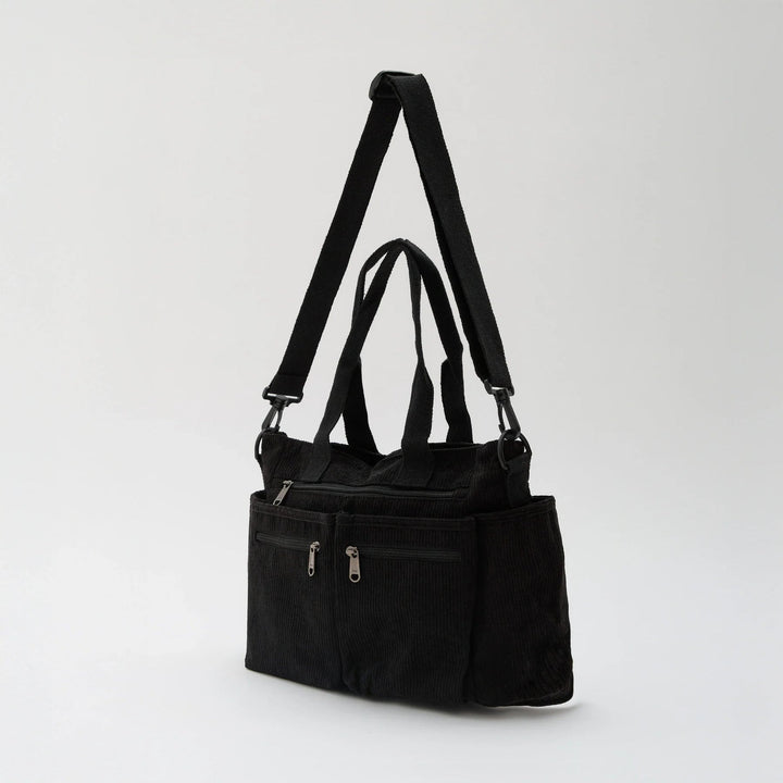 Sac bandoulière en velours côtelé