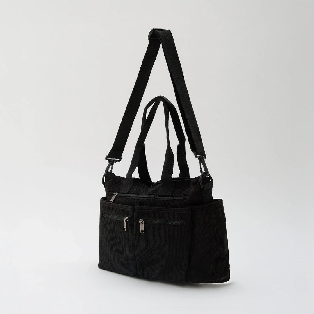 Sac cabas en velours côtelé