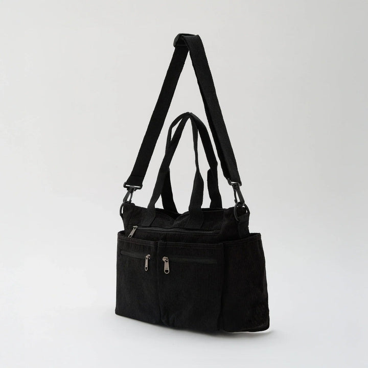 Sac cabas en velours côtelé