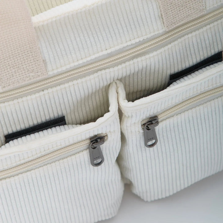 Sac cabas en velours côtelé