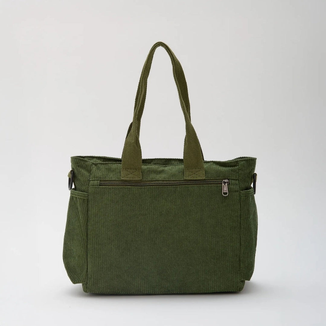 Sac cabas en velours côtelé