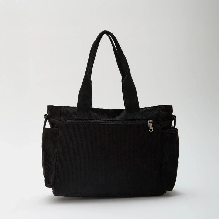 Sac cabas en velours côtelé