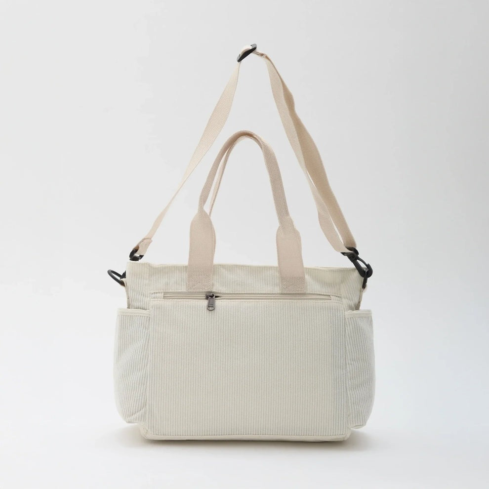 Sac cabas en velours côtelé