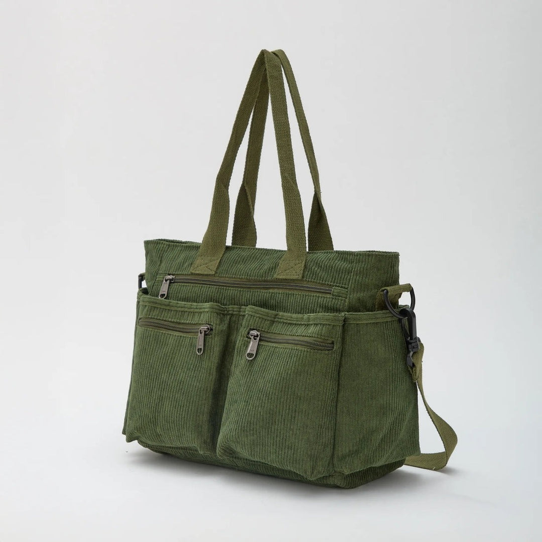 Sac cabas en velours côtelé