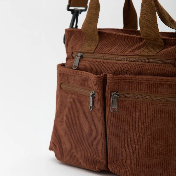 Sac cabas en velours côtelé