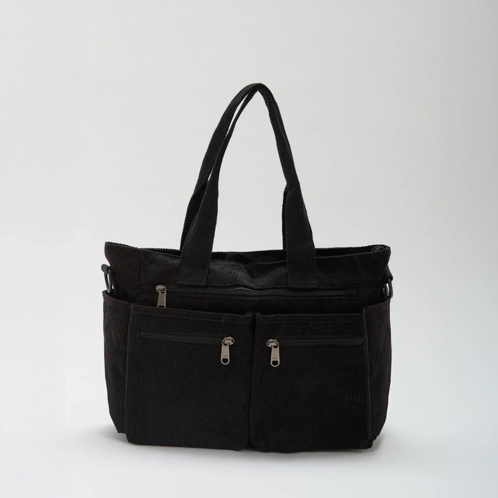 Sac bandoulière en velours côtelé