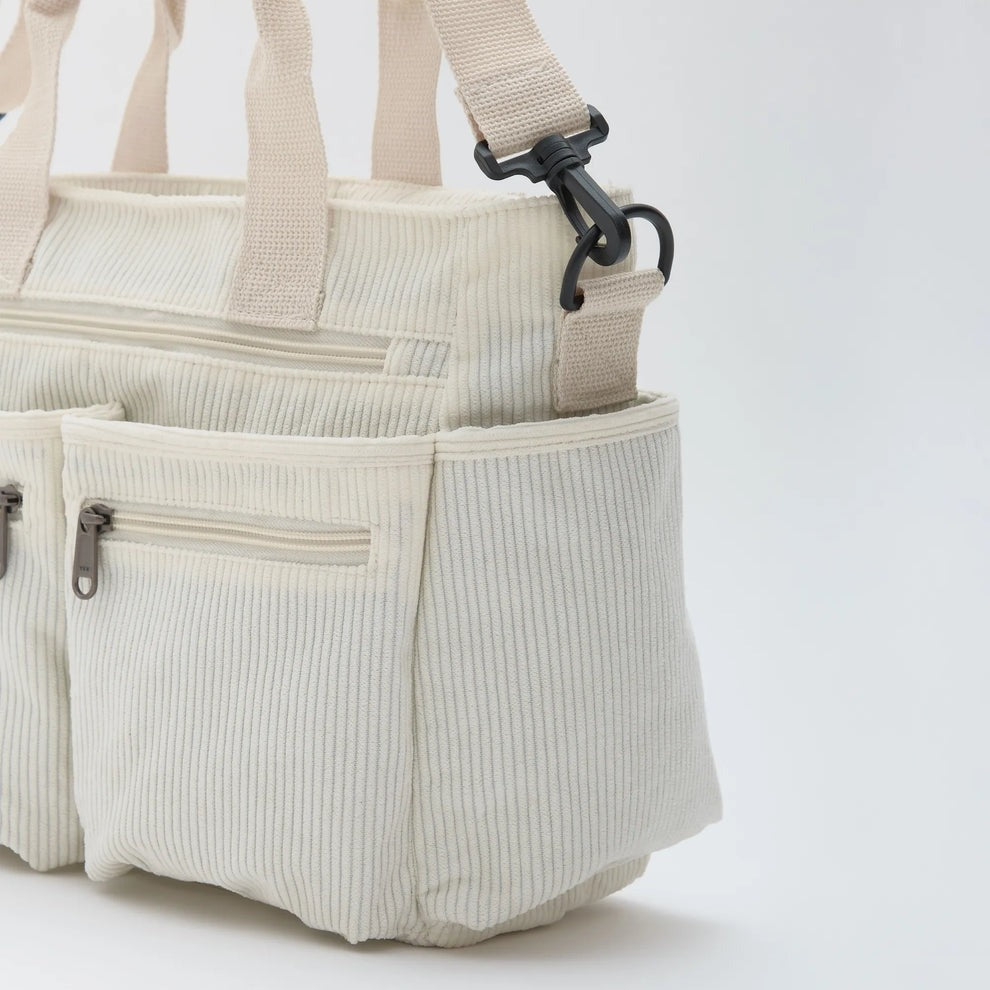 Sac cabas en velours côtelé