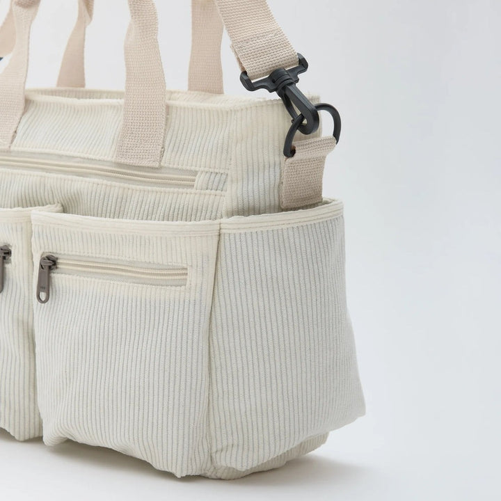 Sac cabas en velours côtelé