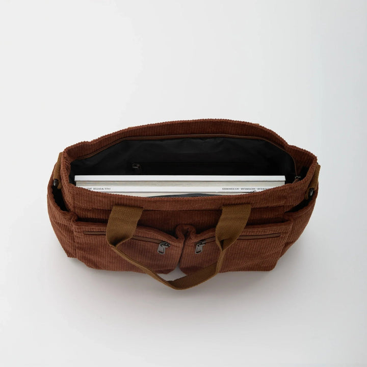 Sac bandoulière en velours côtelé