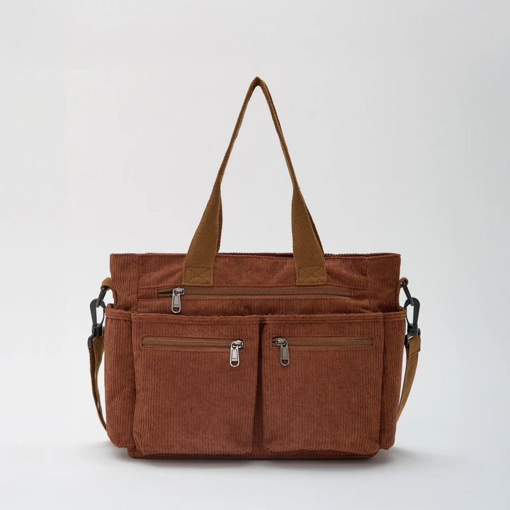 Sac bandoulière en velours côtelé