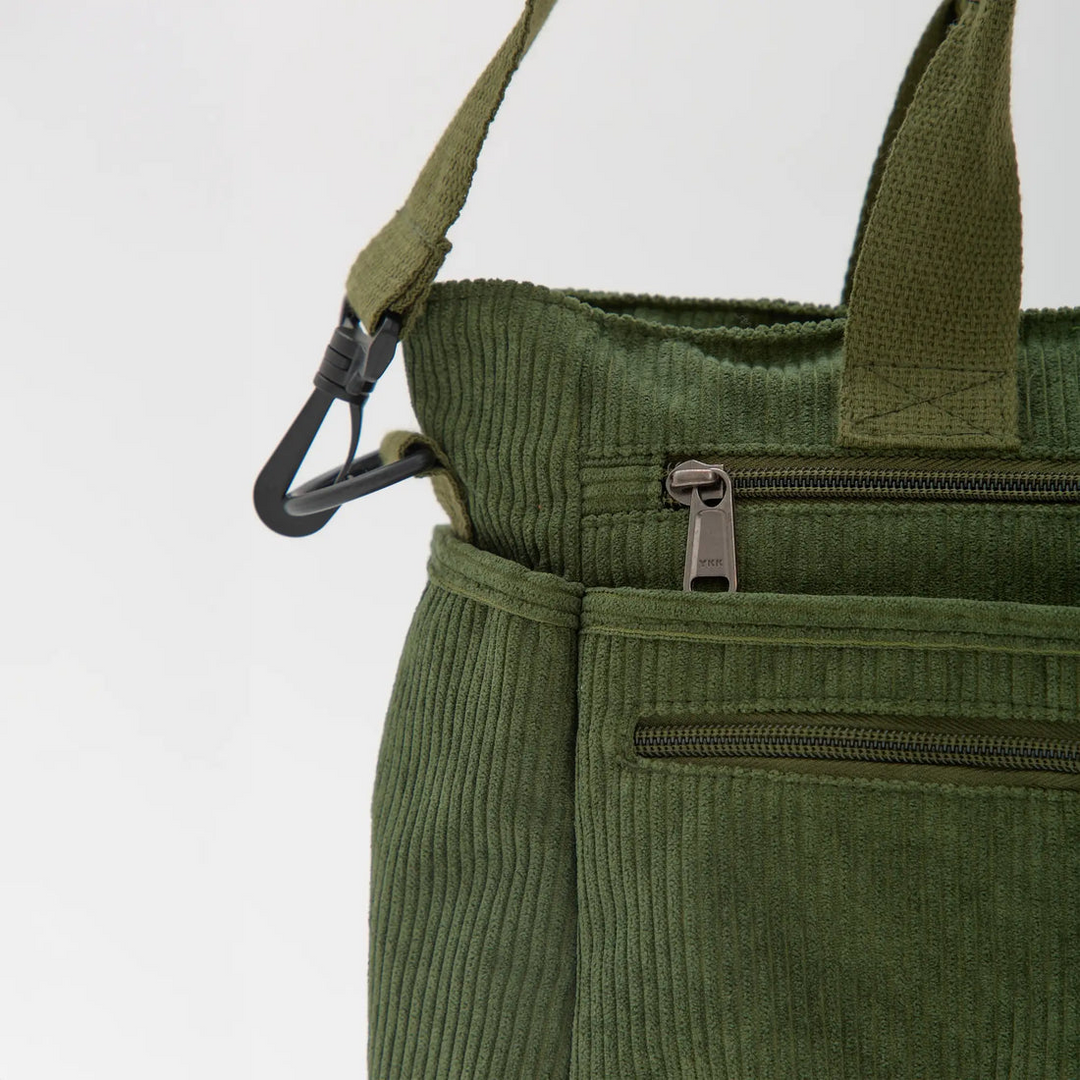 Sac cabas en velours côtelé