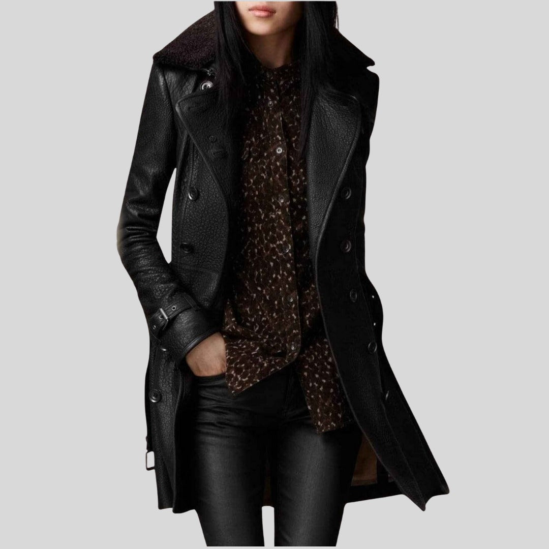 Clara | Trench-coat en cuir