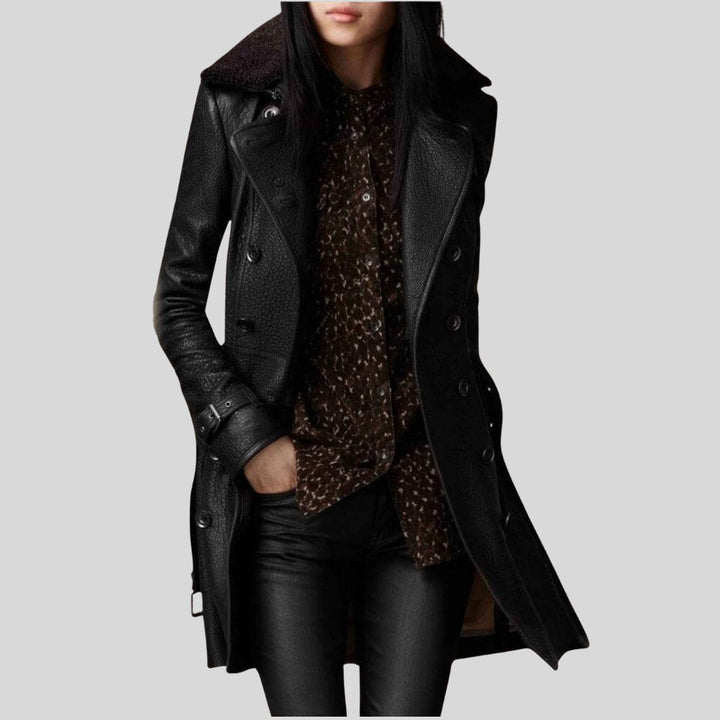 Clara | Trench-coat en cuir