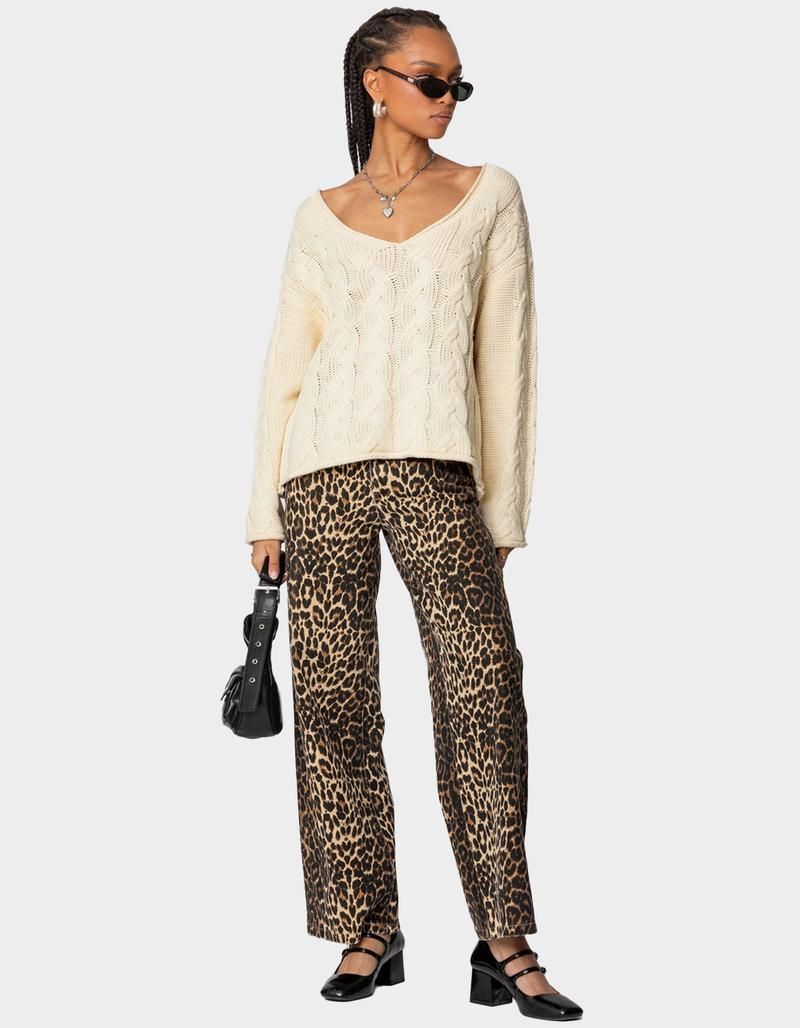 Pull surdimensionné en maille torsadée