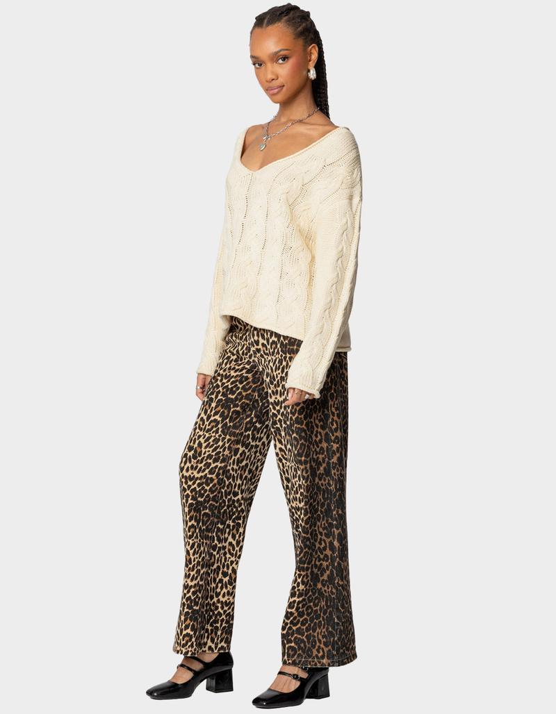 Pull surdimensionné en maille torsadée