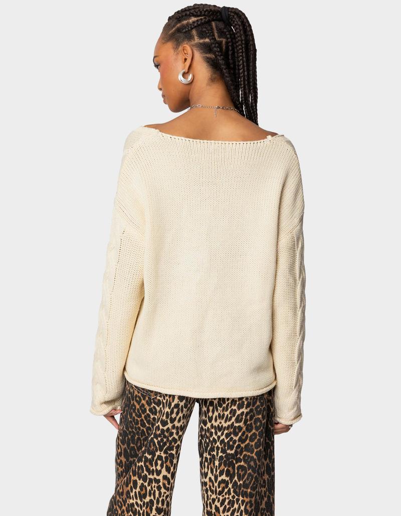 Pull surdimensionné en maille torsadée