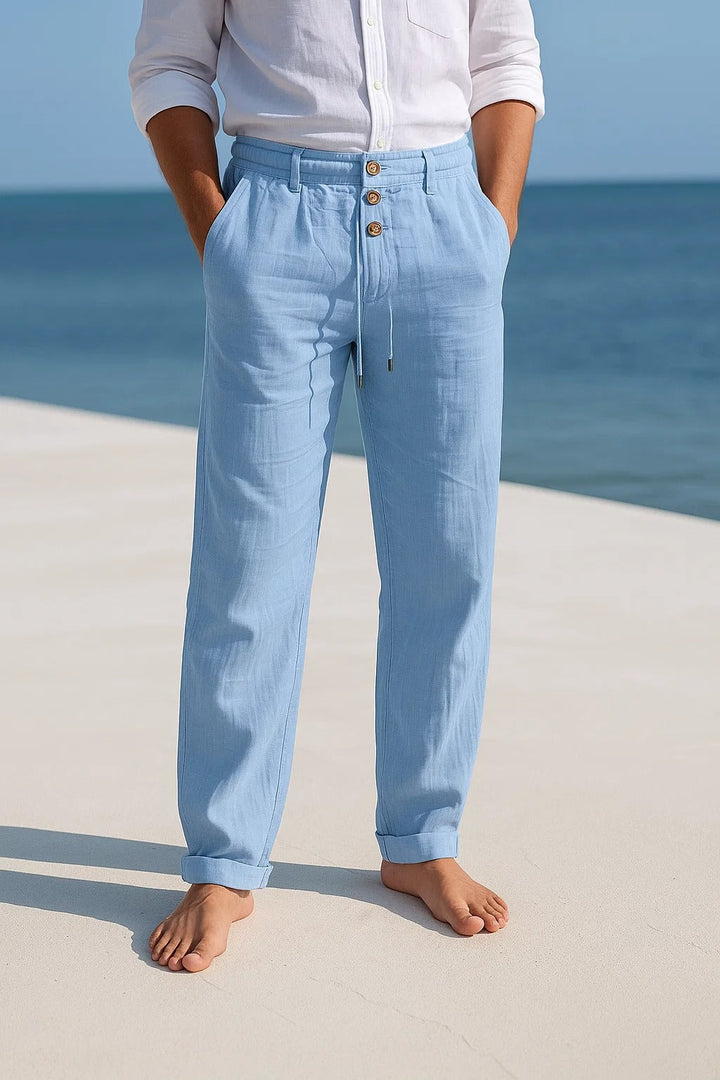 LIGHTWEIGHT LINEN SUMMER PANTS