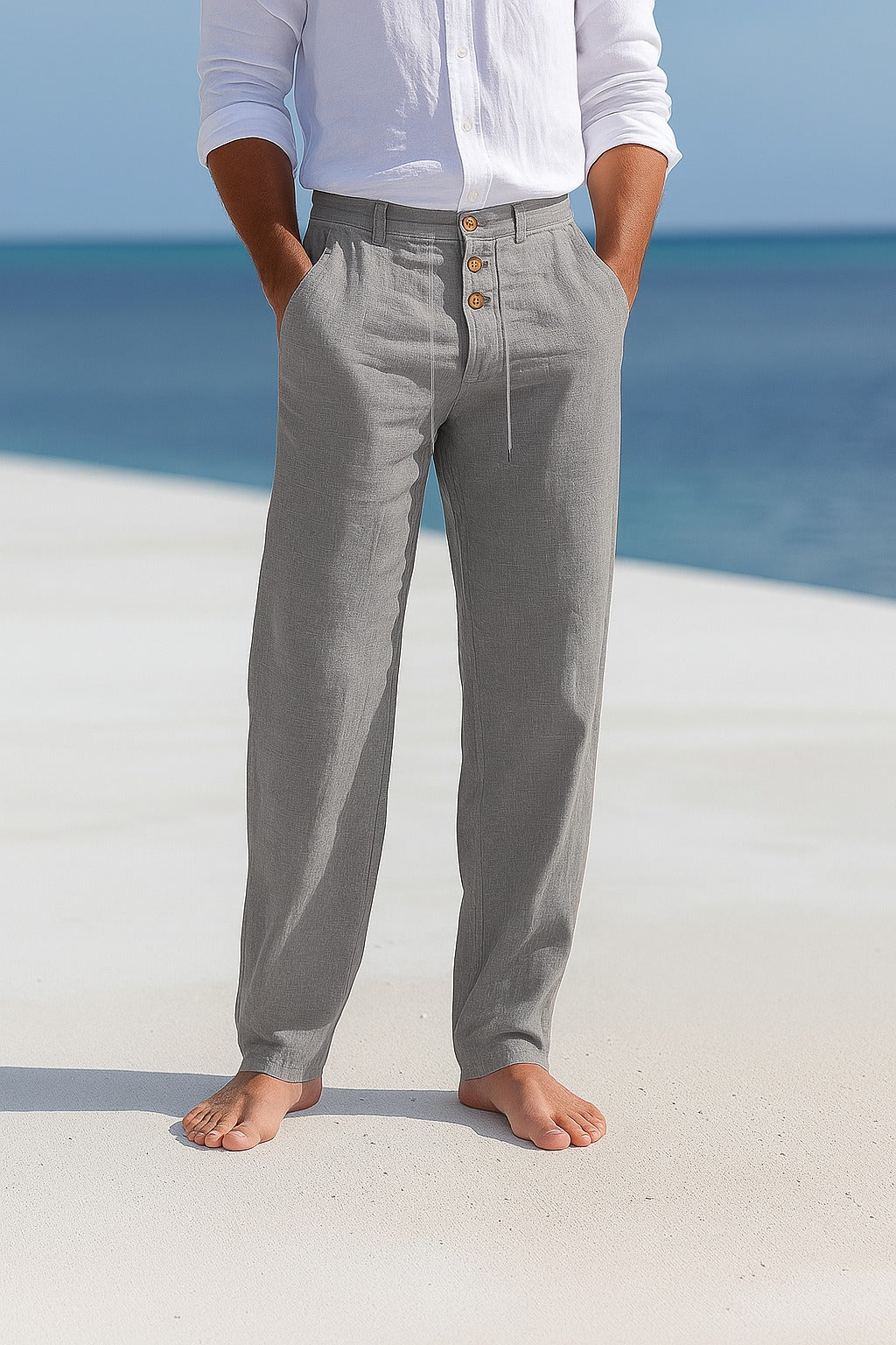 LIGHTWEIGHT LINEN SUMMER PANTS