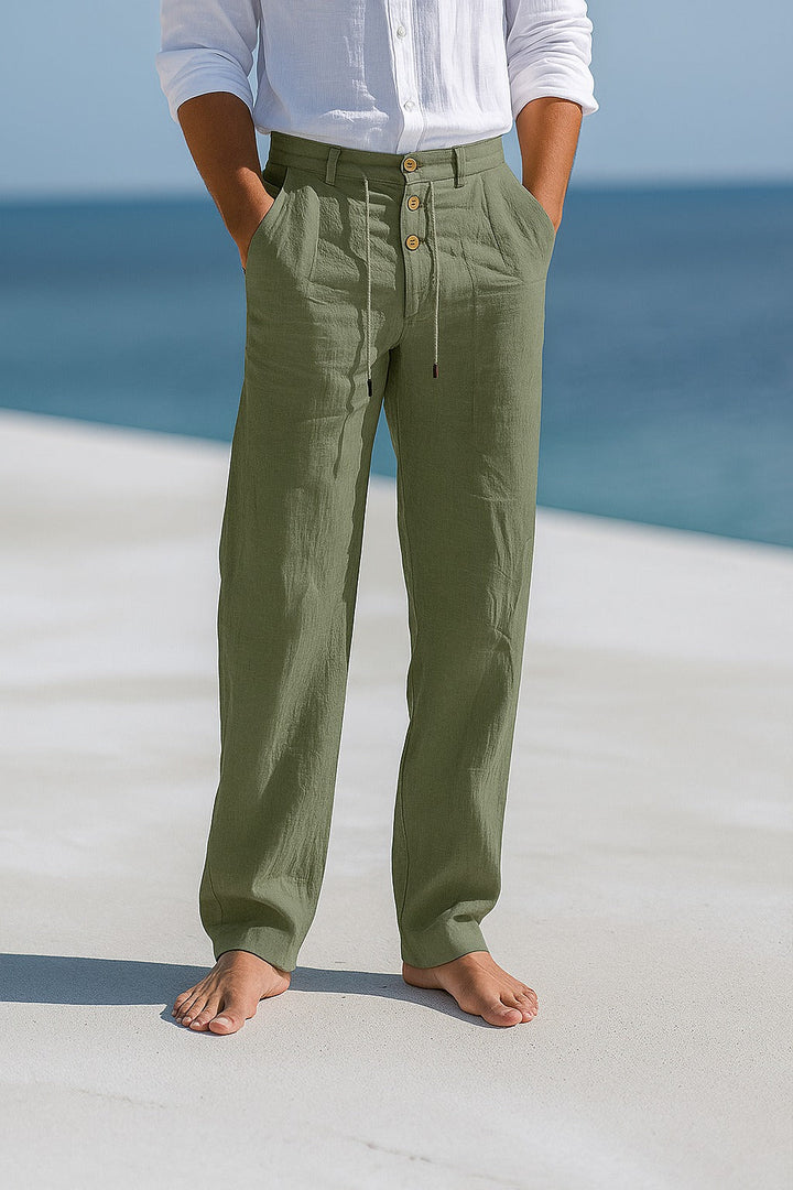 LIGHTWEIGHT LINEN SUMMER PANTS