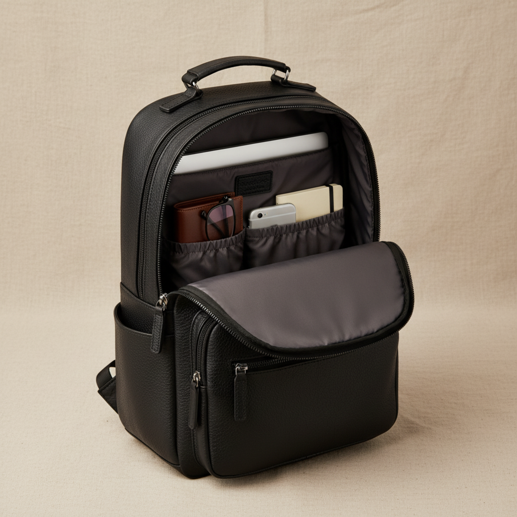 Sac à dos en cuir Nathan