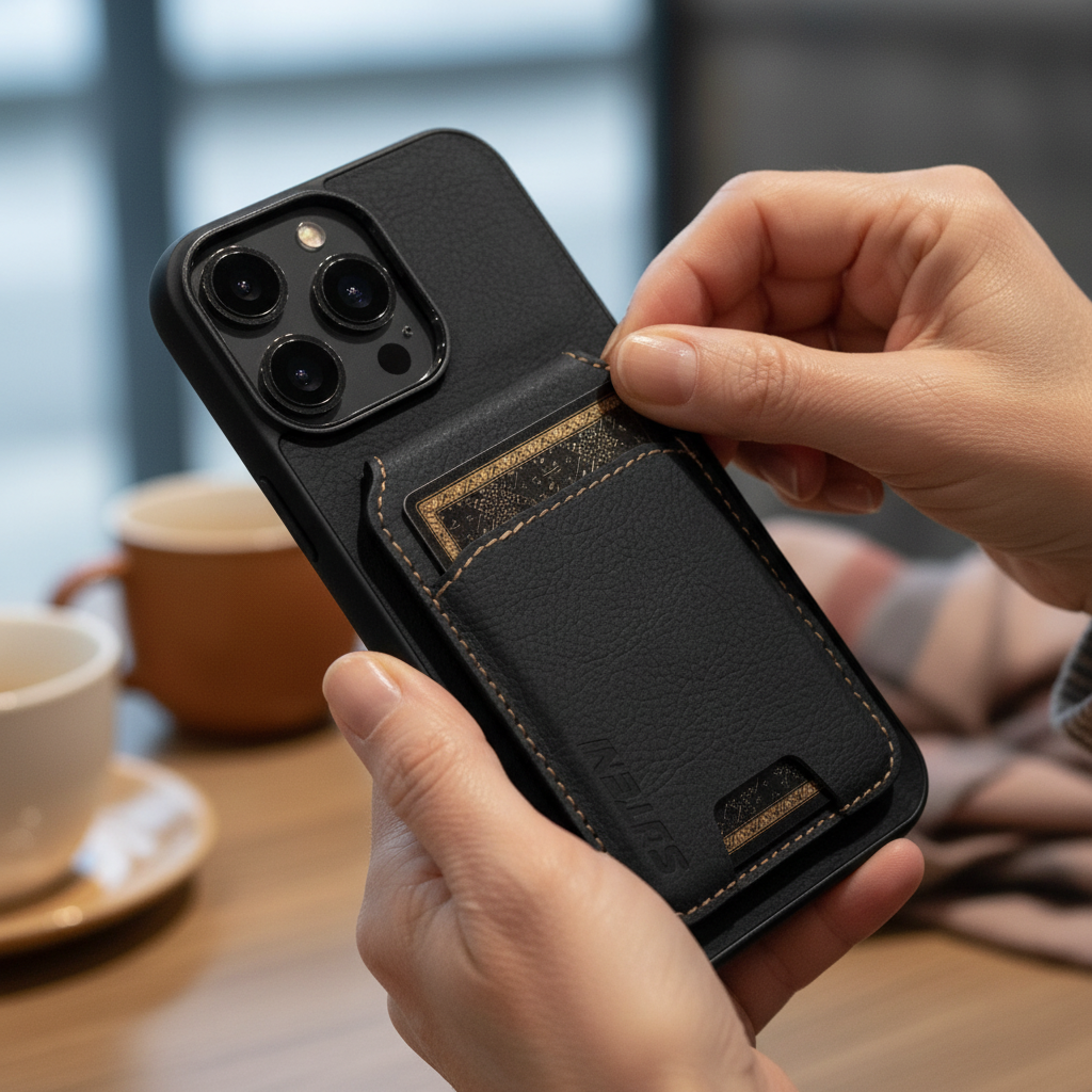 Coque de téléphone en simili cuir Adrian