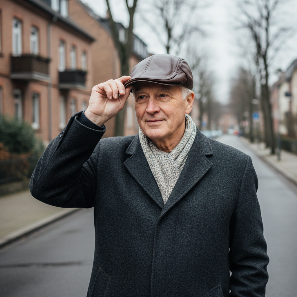 Casquette en Cuir Theo