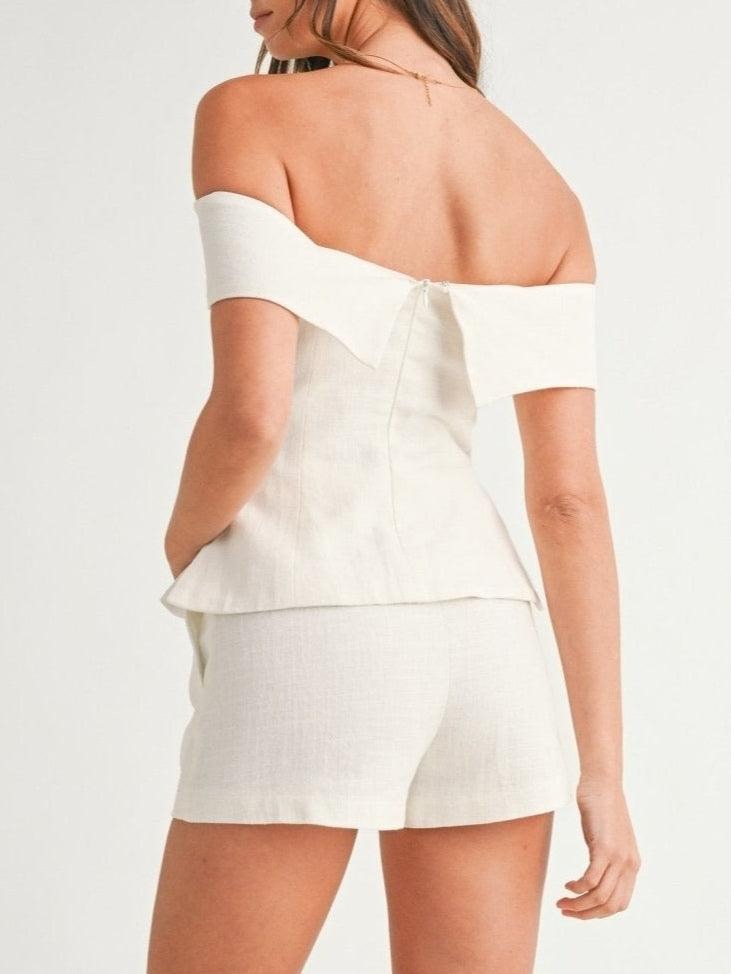 Ensemble deux pièces en coton et lin
