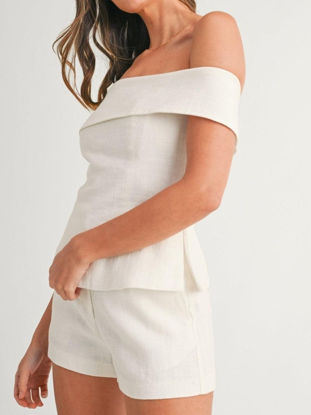 Ensemble deux pièces en coton et lin