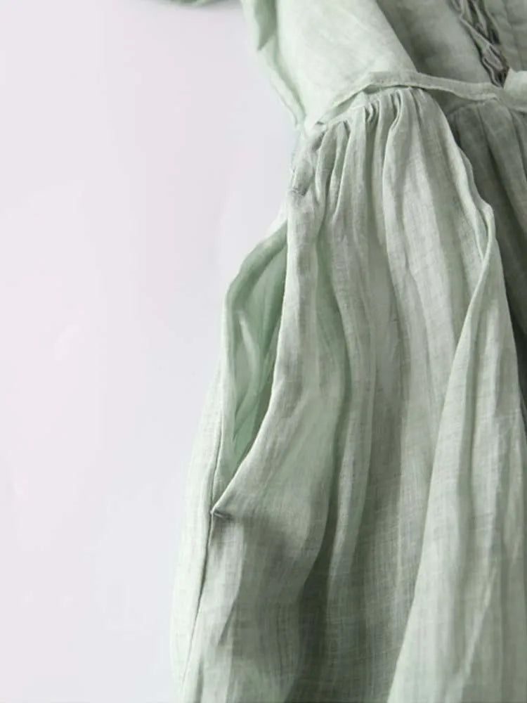 Robe Arya - Style rétro pour femme, col rond et taille lacée