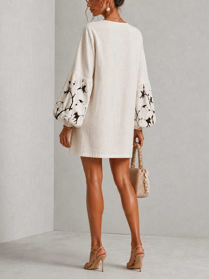 Waverly | Vestido Mini de Manga Globo con Motivo Floral