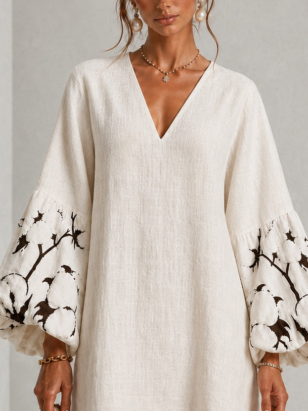 Waverly | Vestido Mini de Manga Globo con Motivo Floral