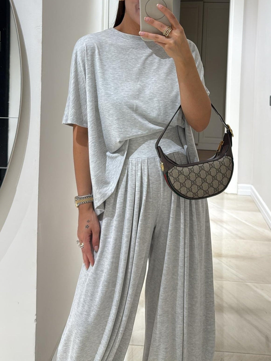 Ensemble haut décontracté et pantalon large