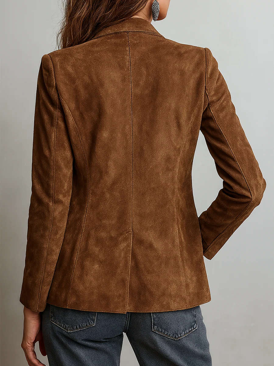 Blazer Vintage Marrón para Mujeres