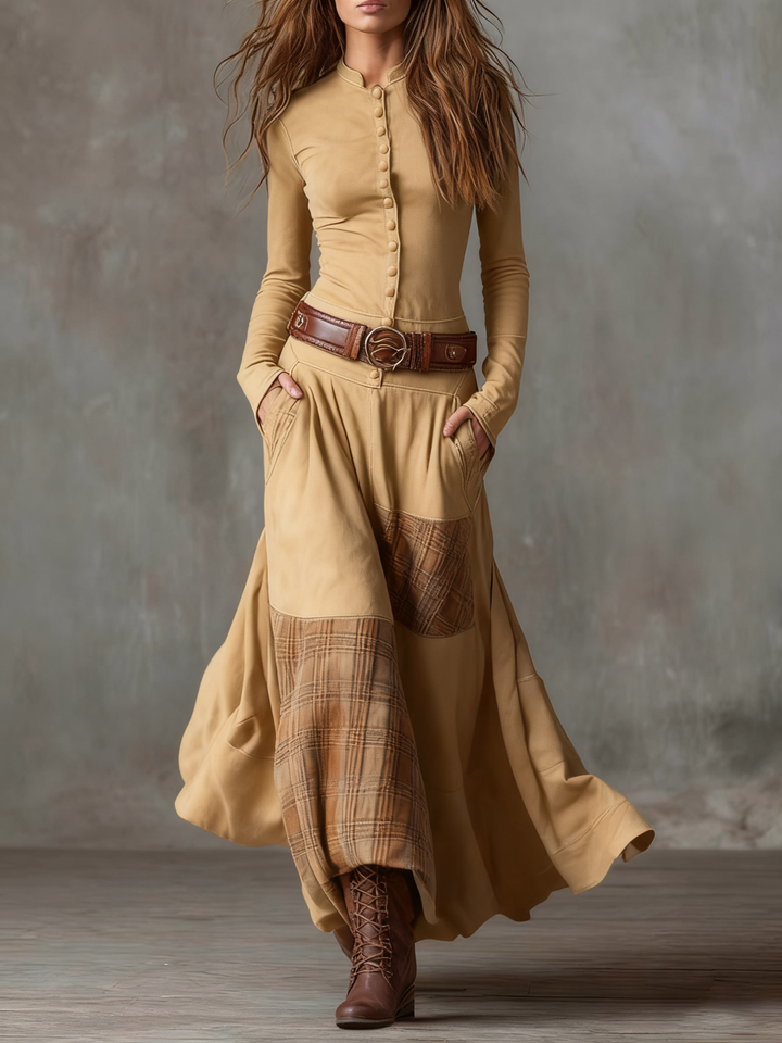 Robe maxi en suédine Michelle