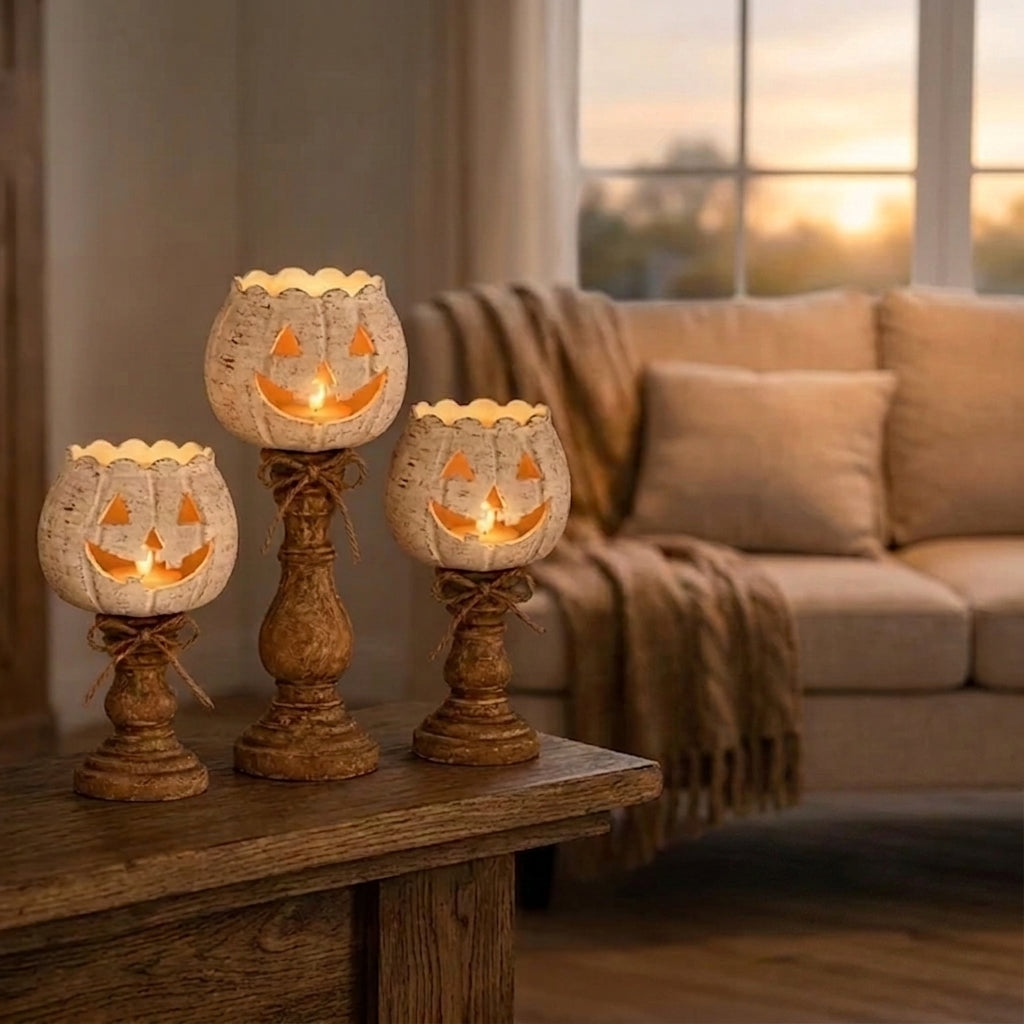 Country Pumpkin Candle Holder